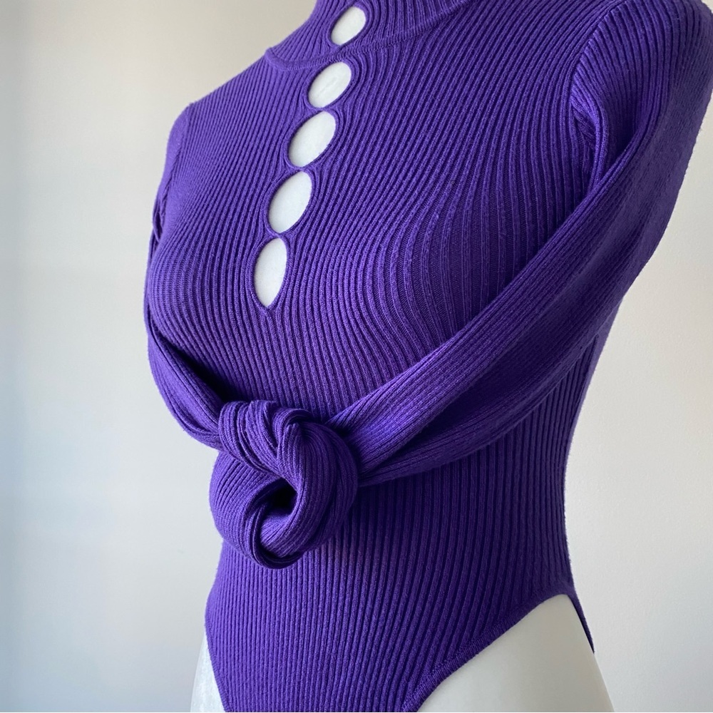 OTAJE | Cutout Knit Bodysuit